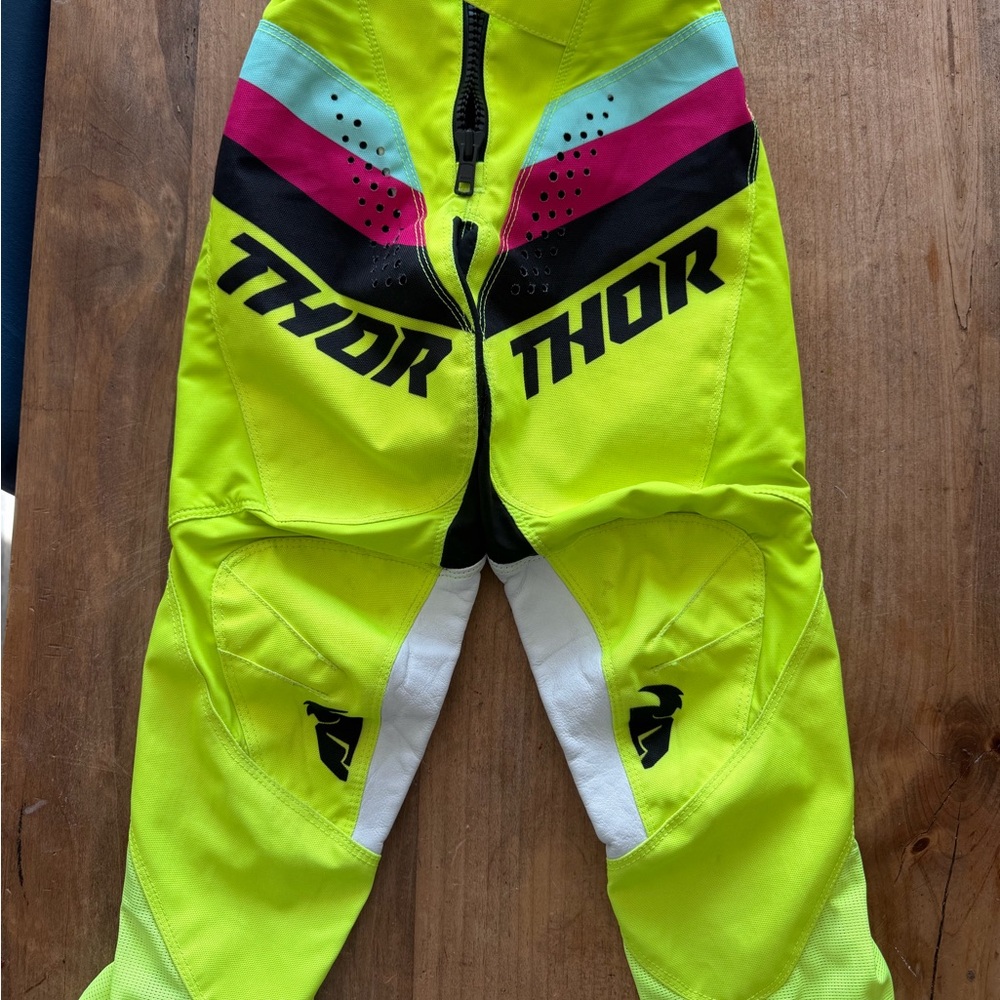Thor Kids Vibrant Yellow Racing Pants